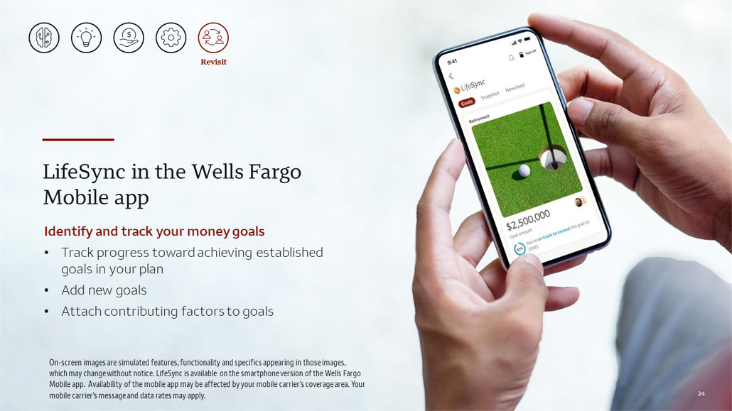 LifeSync in the Wells Fargo Mobile App - Goals